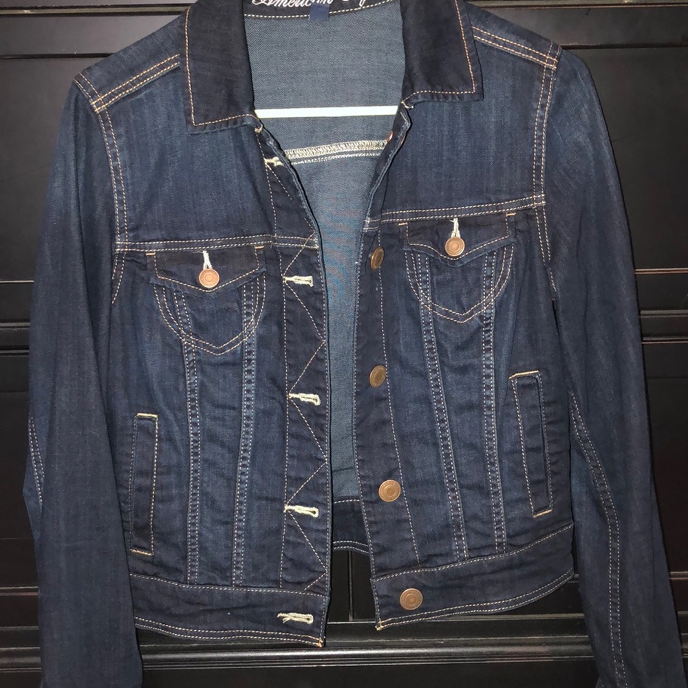 American eagle dark wash denim jacket